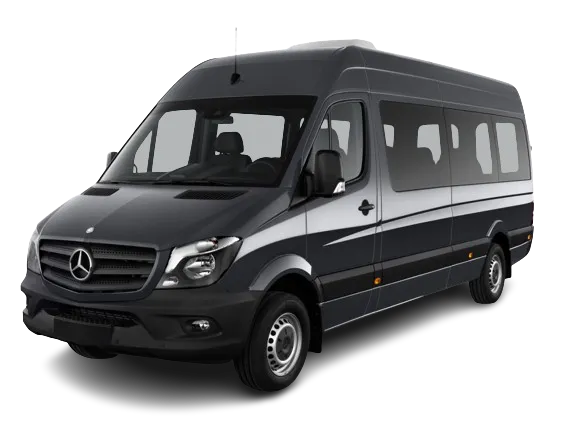 Black Mercedes-Benz Sprinter for minibus rental Black Mercedes-Benz Sprinter for minibus rental