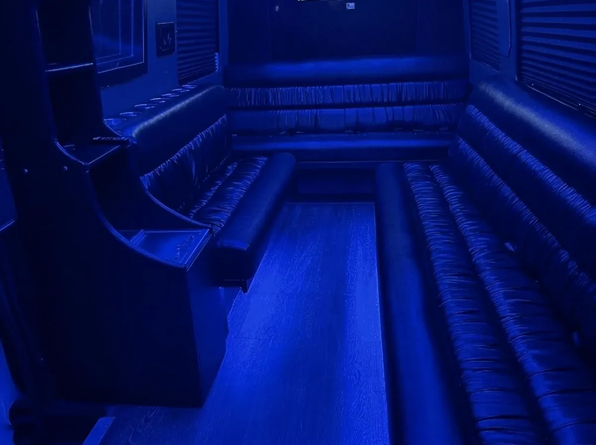 White Mercedes-Benz Sprinter Limousine, photo 2 for party bus rental White Mercedes-Benz Sprinter Limousine, photo 2 for party bus rental