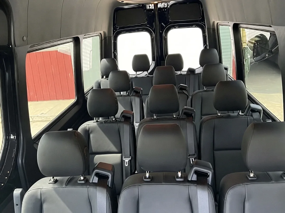 Black Mercedes-Benz Sprinter Shuttle Van, photo 5 for minibus rental Black Mercedes-Benz Sprinter Shuttle Van, photo 5 for minibus rental