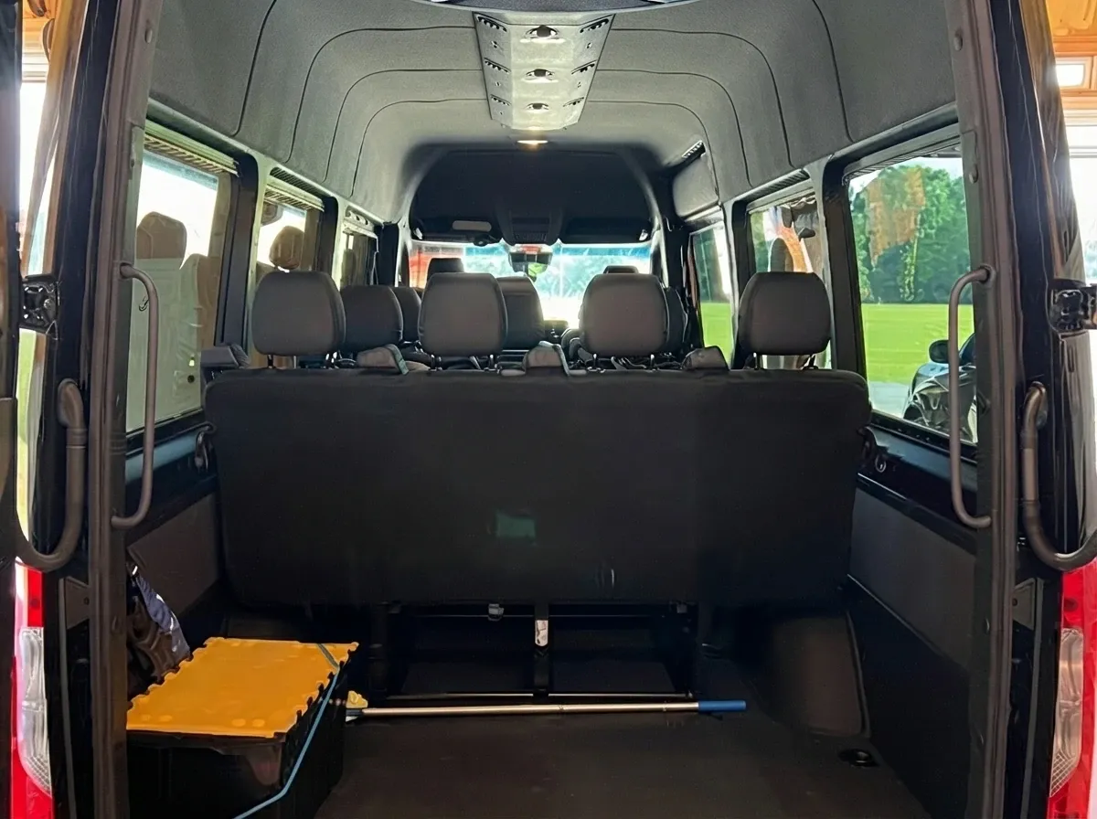 Black Mercedes-Benz Sprinter Shuttle Van, photo 6 for minibus rental Black Mercedes-Benz Sprinter Shuttle Van, photo 6 for minibus rental