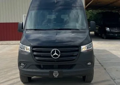 Black Mercedes-Benz Sprinter Shuttle Van, photo 3 for minibus rental in Sierra Blanca, TX