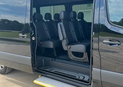 Black Mercedes-Benz Sprinter Shuttle Van, photo 4 for minibus rental in Sierra Blanca, TX