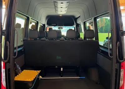 Black Mercedes-Benz Sprinter Shuttle Van, photo 6 for minibus rental in Sierra Blanca, TX