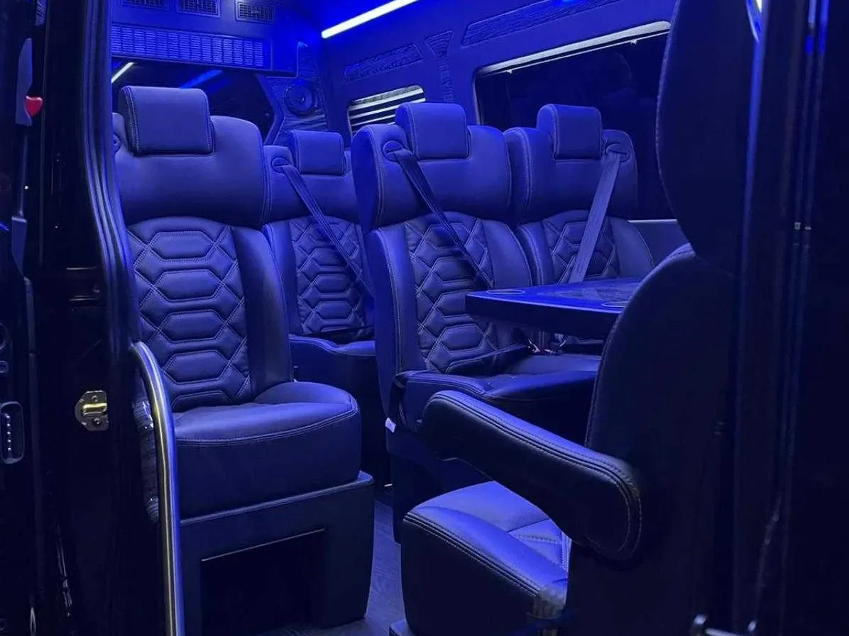 Black Mercedes-Benz Sprinter Van, photo 2 for minibus rental Black Mercedes-Benz Sprinter Van, photo 2 for minibus rental
