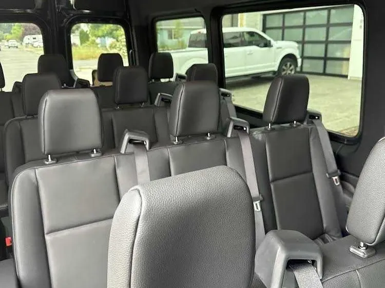 Black Mercedes-Benz Sprinter Van for minibus rental Black Mercedes-Benz Sprinter Van for minibus rental