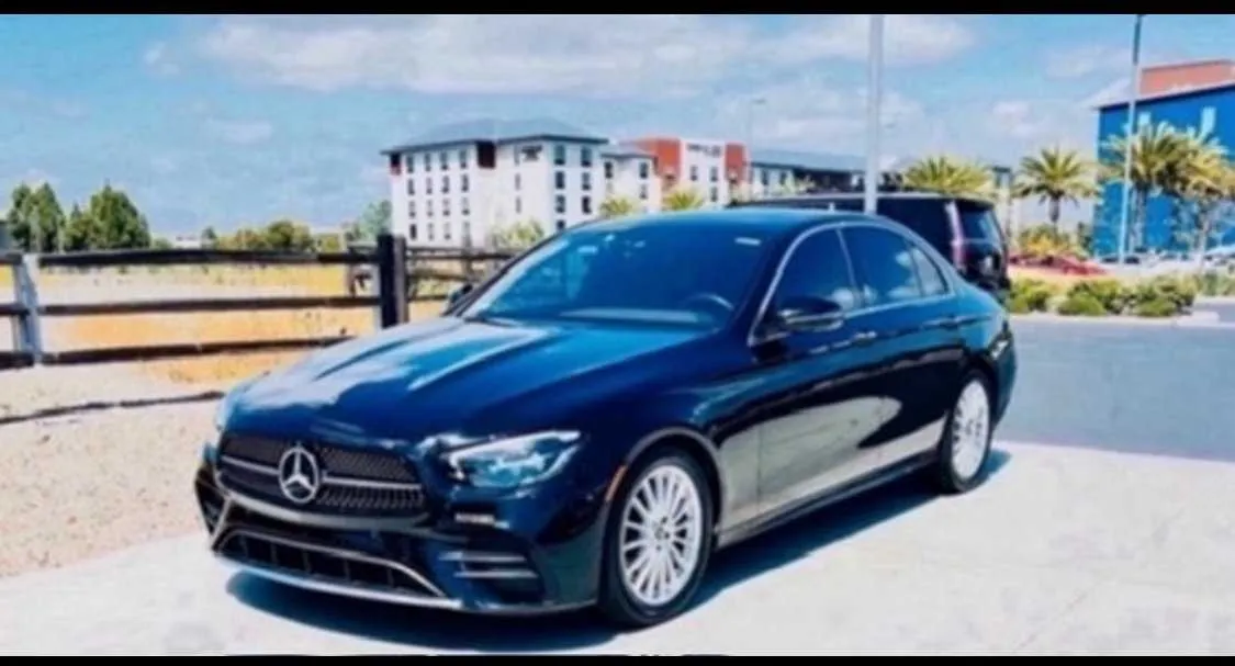 Black Mercedes-Benz E-Class for black car service in Imperial County, CA