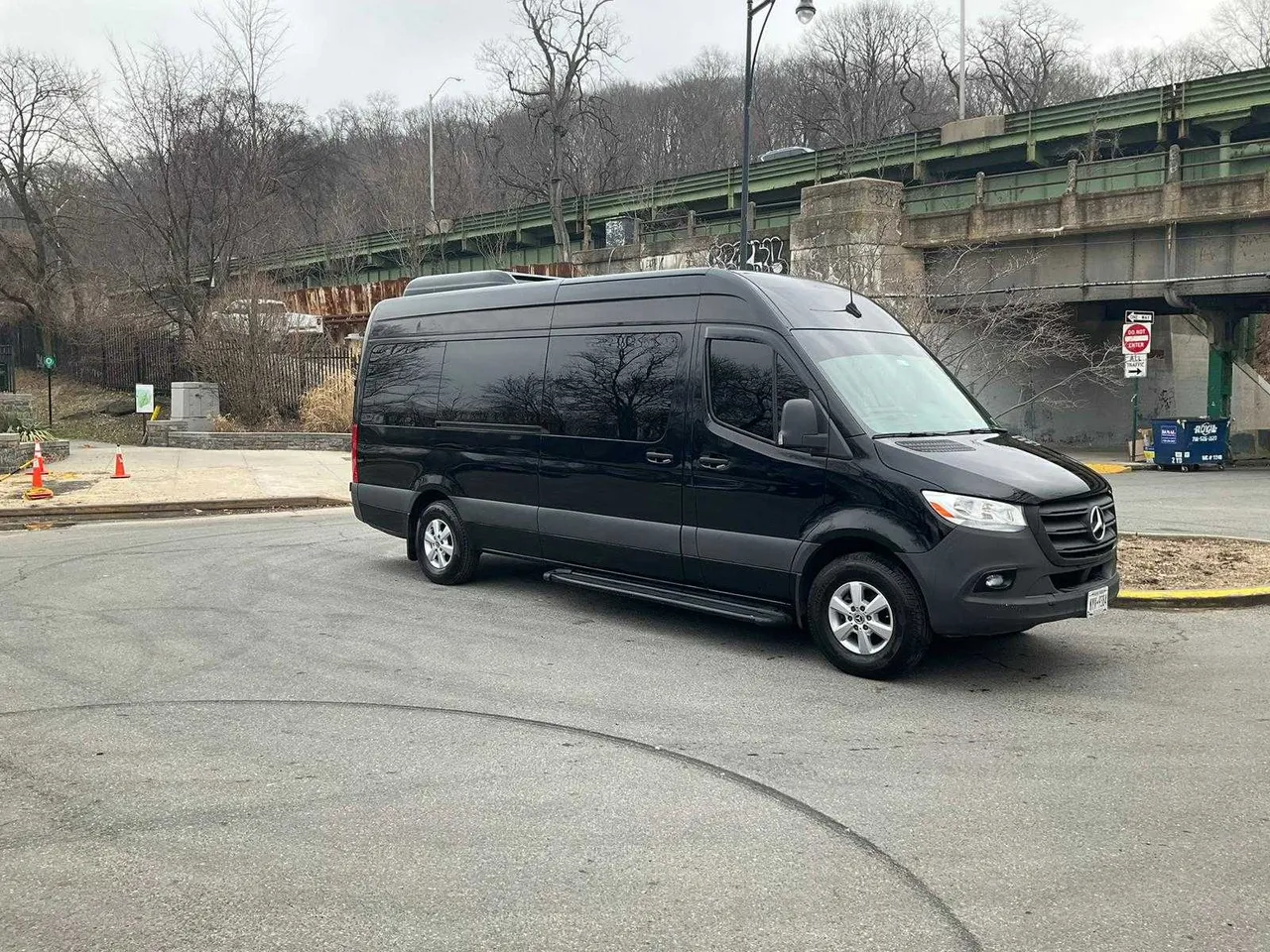 Black Mercedes Executive Sprinter for mini coach rental in Carlstadt, NJ