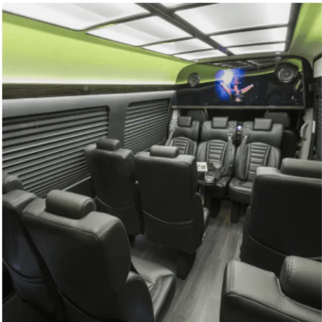 Black Mercedes Executive Sprinter for mini coach rental in Coltons Point, MD