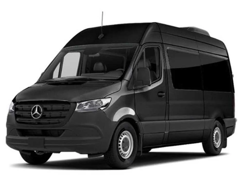 Black Mercedes Executive Sprinter for mini coach rental in Little Falls, NJ