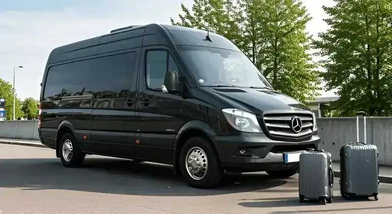 Black Mercedes Executive Sprinter for mini coach rental in Staunton, VA
