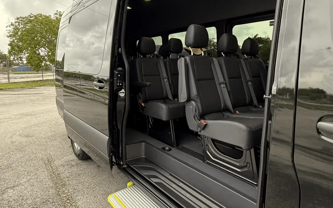 Black Mercedes Executive Sprinter, photo 2 for minibus rental in Day, FL