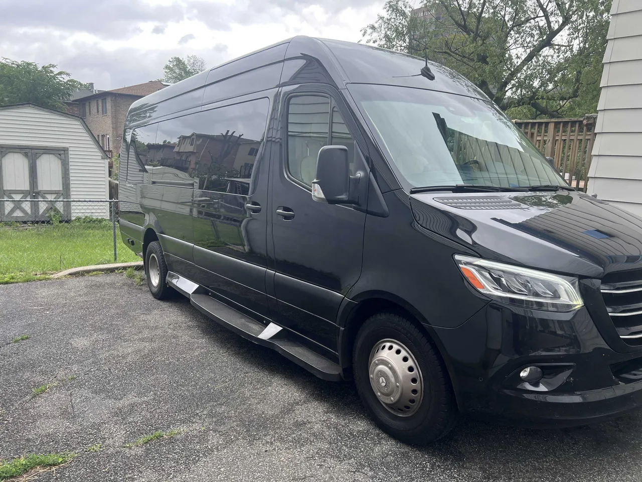 Black Mercedes Executive Sprinter for mini coach rental in Tenafly, NJ
