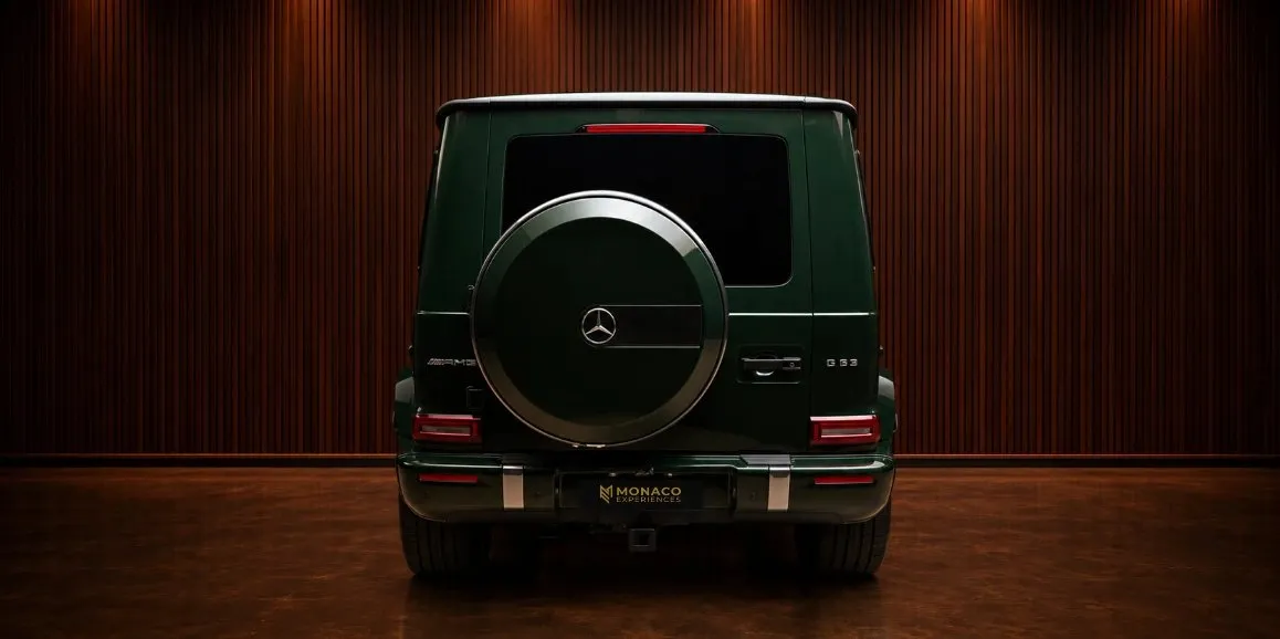 Green Mercedes-Benz G63 AMG exterior, photo 5 for airport transfers