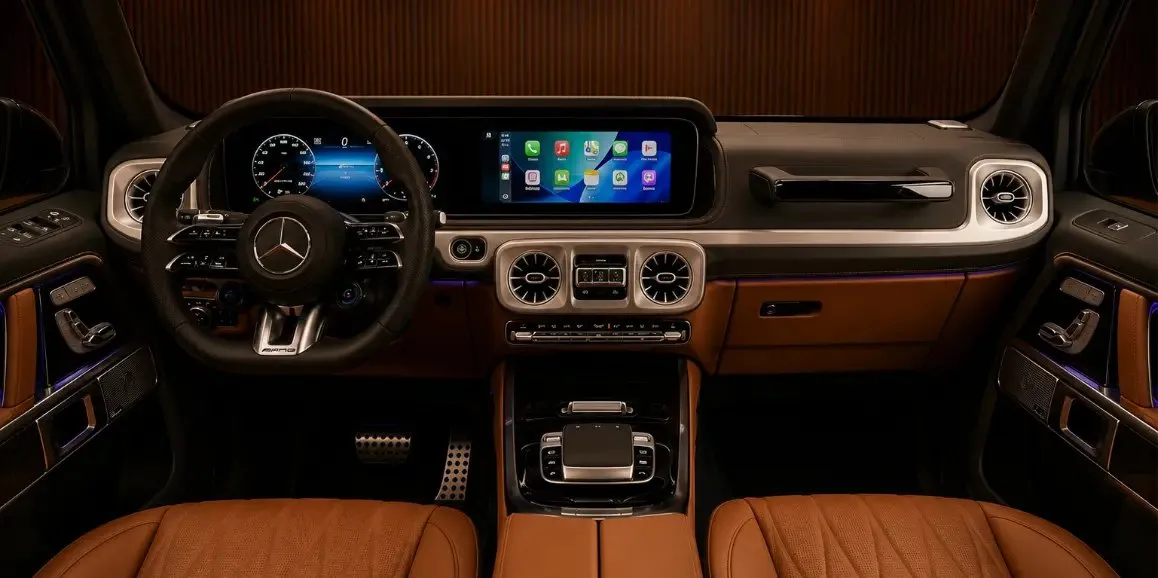 Mercedes-Benz G63 AMG interior for airport transfers