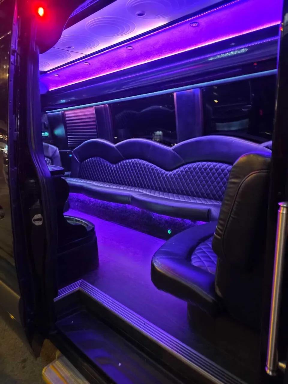 Mercedes Limo Sprinter interior, photo 2 for party bus rental in Howard City, MI