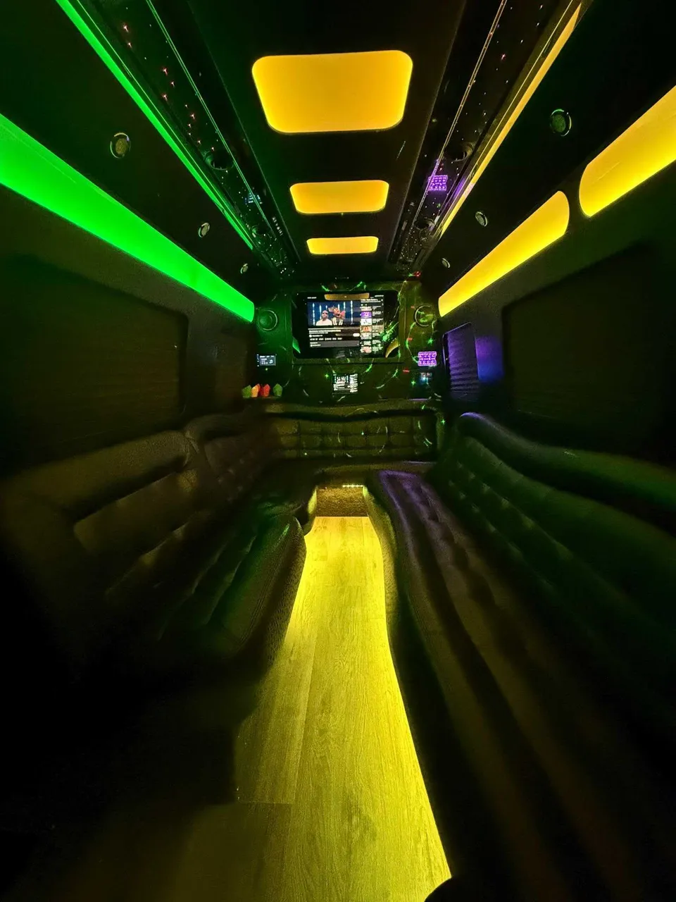 Mercedes Limo Sprinter interior, photo 2 for party bus rental in Lehighton, PA