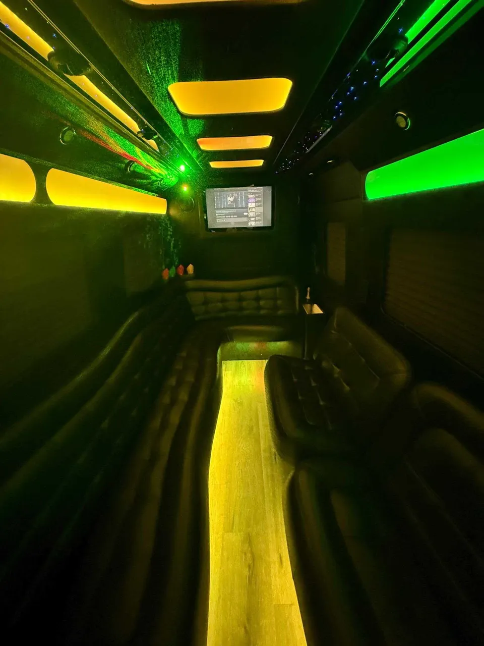 Mercedes Limo Sprinter interior, photo 4 for party bus rental in Lehighton, PA