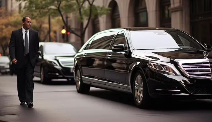 Black Mercedes Maybach for luxury car rental in Pershing County, NV