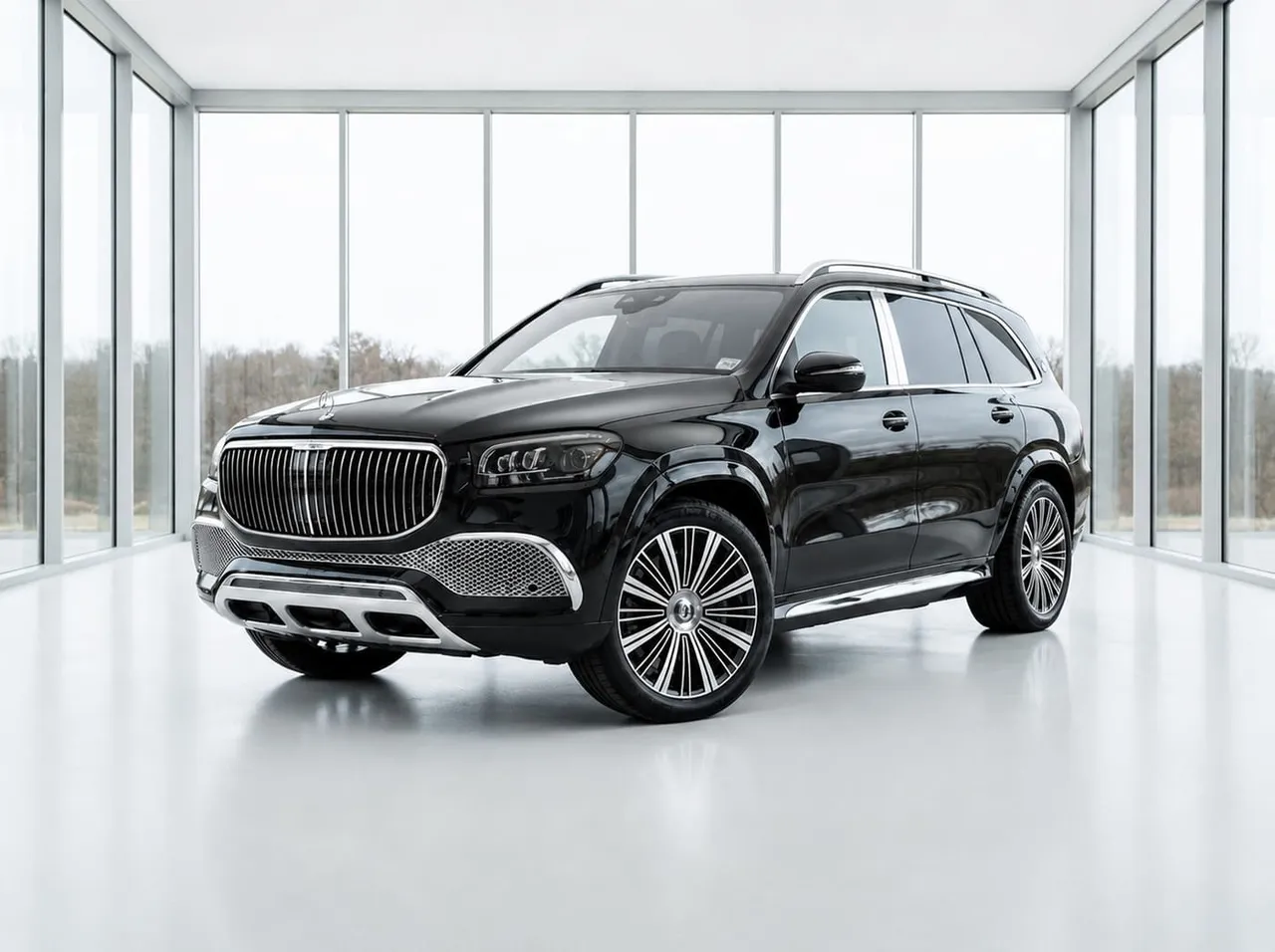 Black Mercedes-Maybach GLS 600, photo 4 for airport transfers