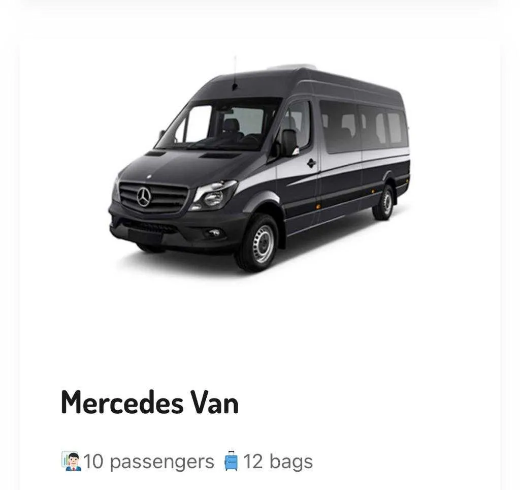 Black Mercedes Mini Bus for minibus rental in Zolfo Springs, FL