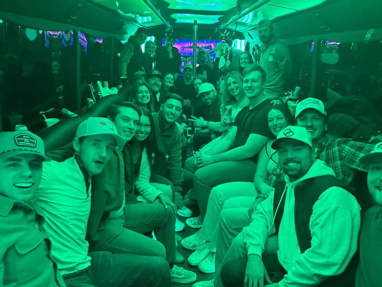 Mercedes Party Buses interior, photo 4 for party bus rental in Hamburg, IA