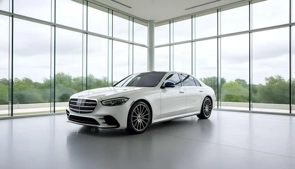 White Mercedes S 580, photo 2 for sedan rental