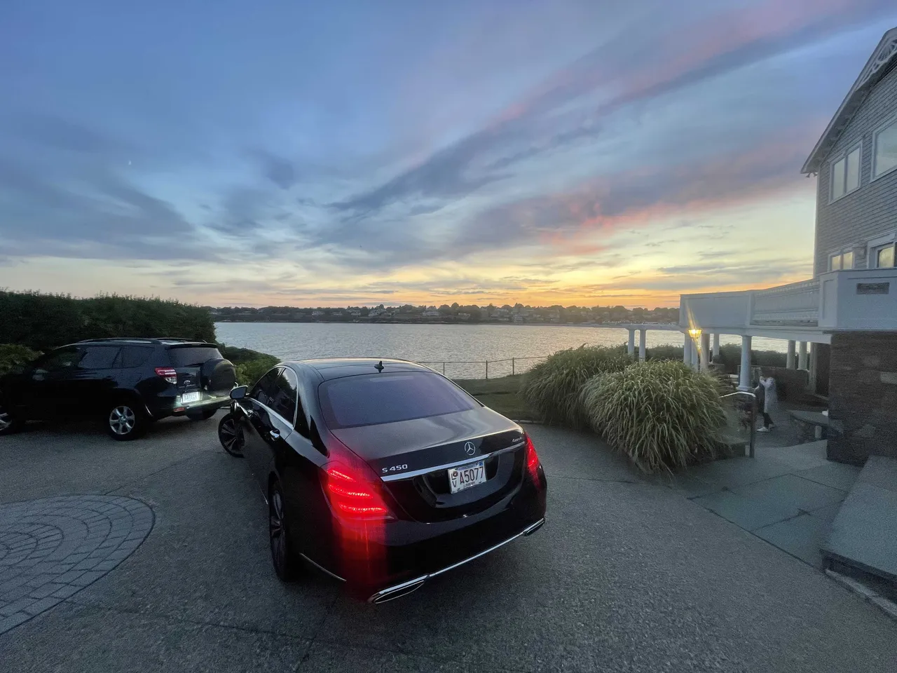 Black Mercedes-Benz S-Class exterior for wedding car rental