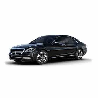 Black Mercedes S class for sedan rental in New London, NC