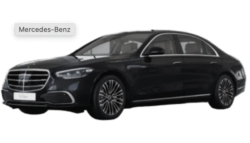 Black Mercedes-Benz S-Class for black car service in Boston, MA