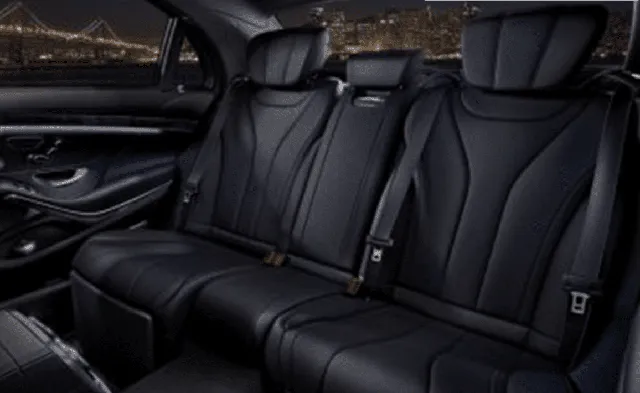 Mercedes-Benz S-Class interior for wedding car rental