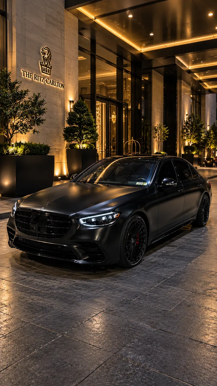 Black Mercedes S580 Executive, photo 4 for sedan rental