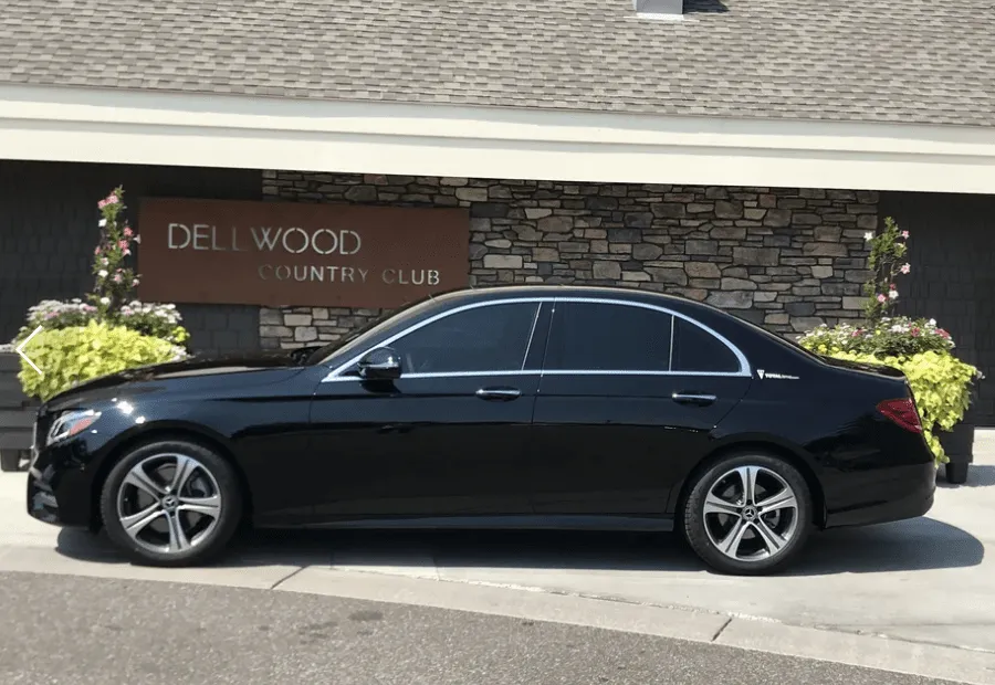 Black Mercedes-Benz S580 for sedan rental in Saint Paul, MN