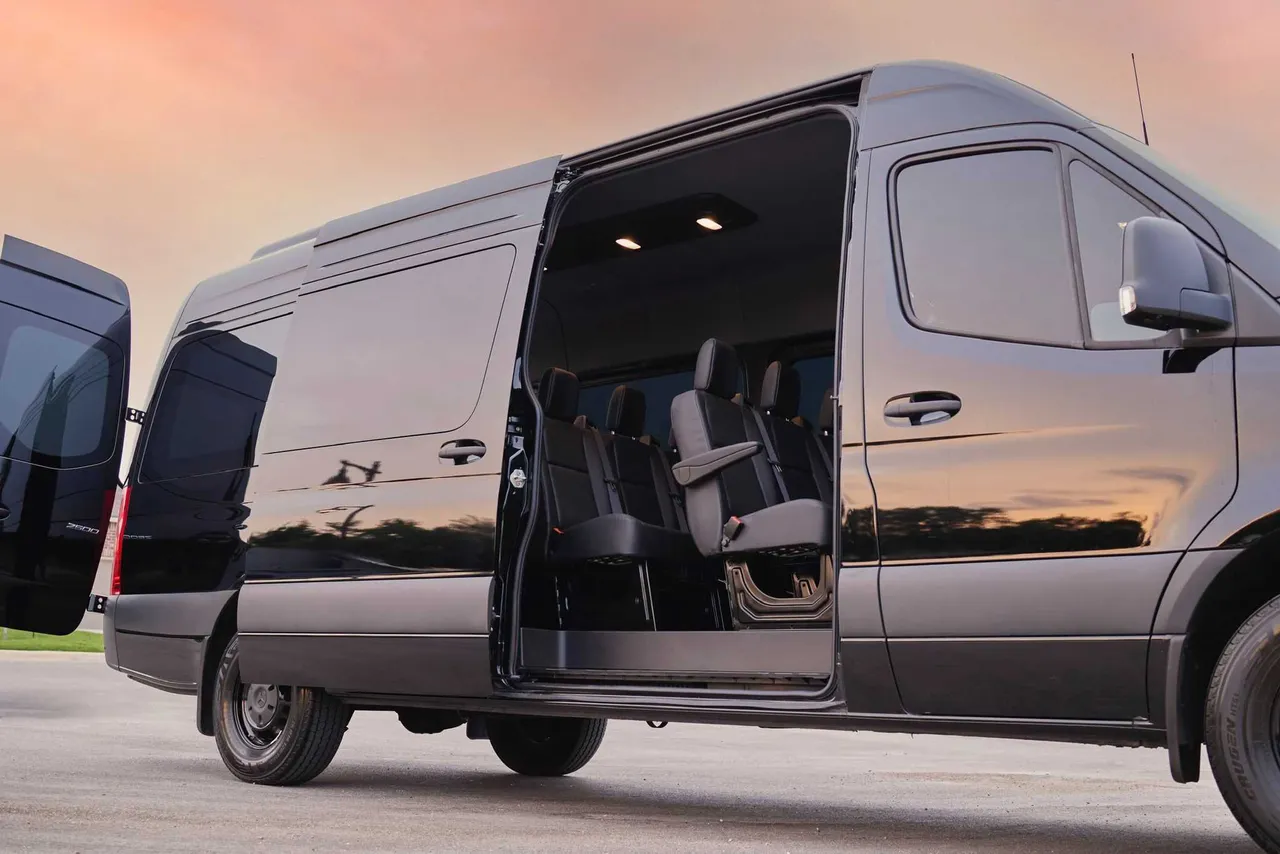 Black Mercedes Sprinter, photo 2 for minibus rental in Bartlett, TX