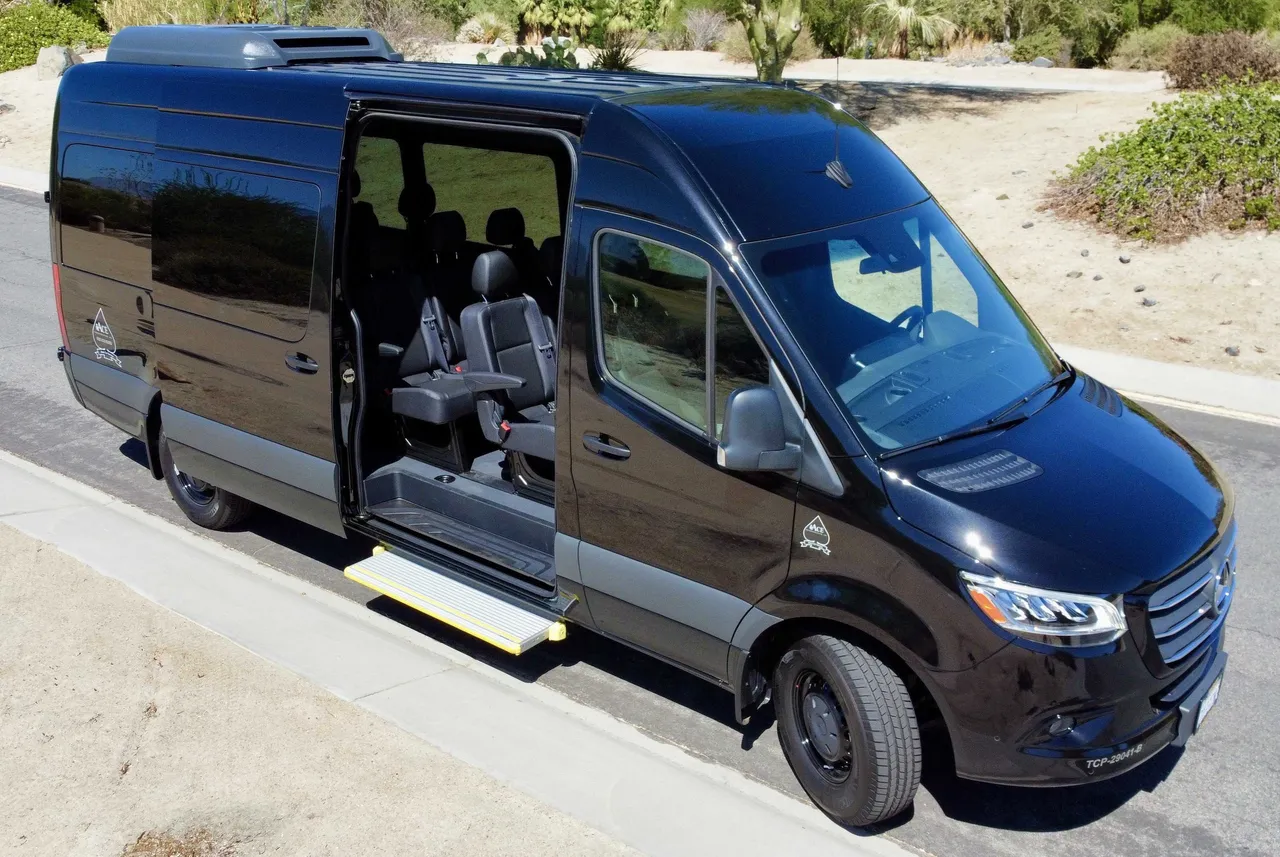 Black Mercedes Sprinter, photo 2 for minibus rental in Valley Farms, AZ
