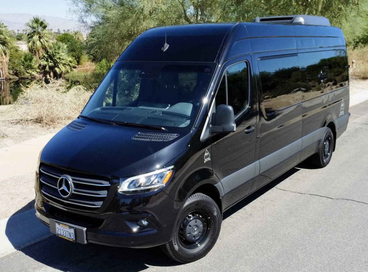 Black Mercedes Sprinter, photo 3 for minibus rental in Valley Farms, AZ