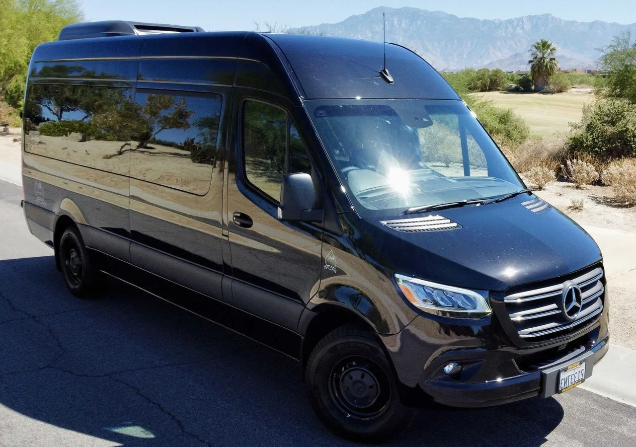 Black Mercedes Sprinter, photo 4 for minibus rental in Valley Farms, AZ