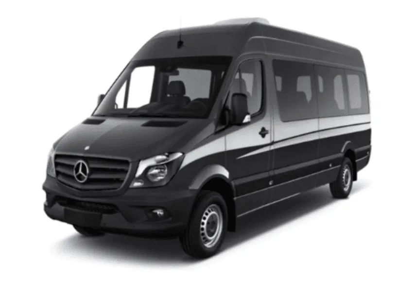 Black Mercedes Sprinter for minibus rental in Stephenville, TX