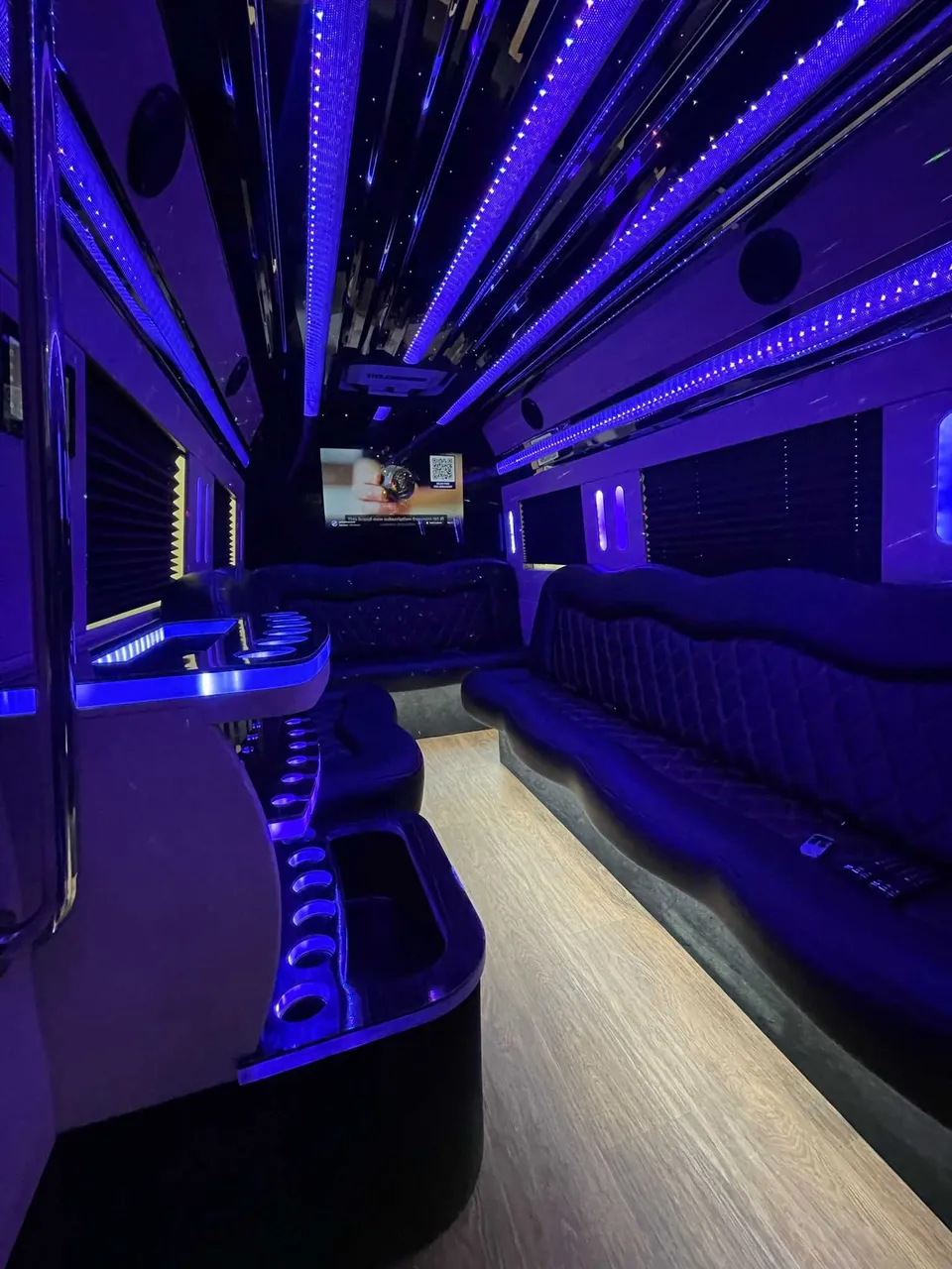Mercedes Sprinter Limo interior, photo 3 for party bus rental in South San Francisco, CA