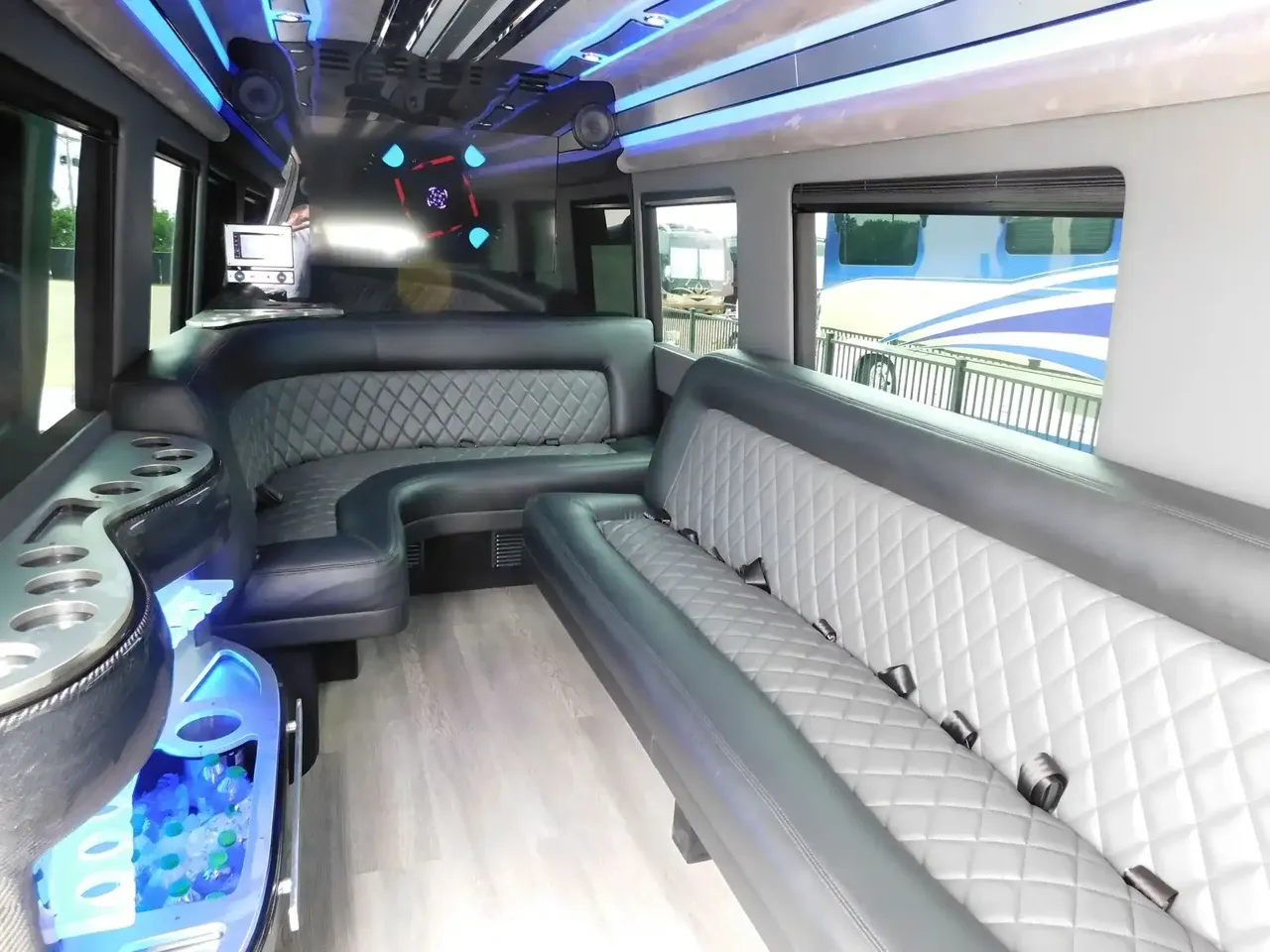 Mercedes Sprinter Limo interior, photo 2 for party bus rental in Greensburg, KS
