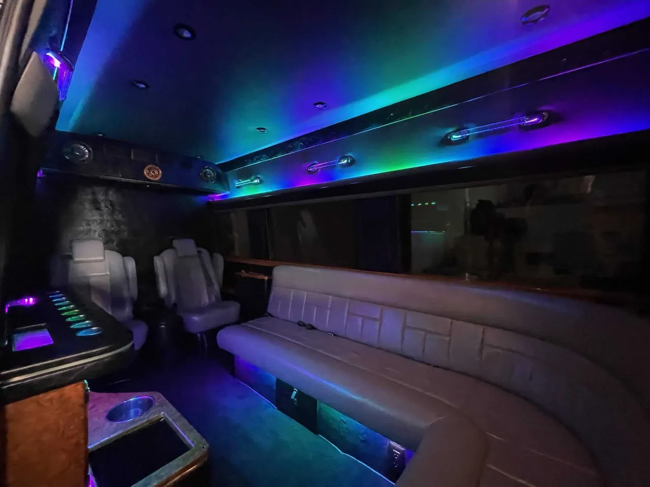 Mercedes Sprinter Limo interior, photo 2 for party bus rental in Reidsville, GA