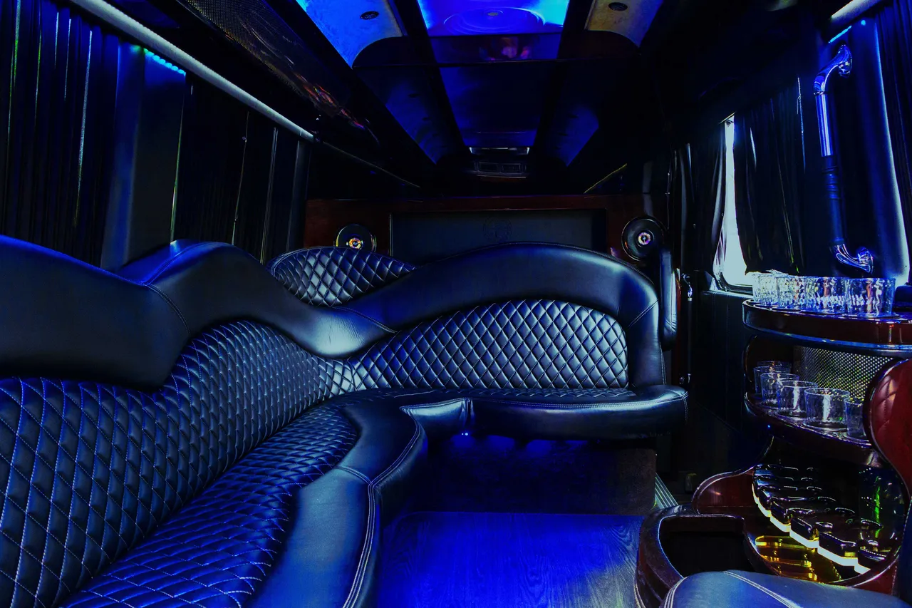 Mercedes Sprinter Limo interior, photo 2 for party bus rental in Loveville, MD