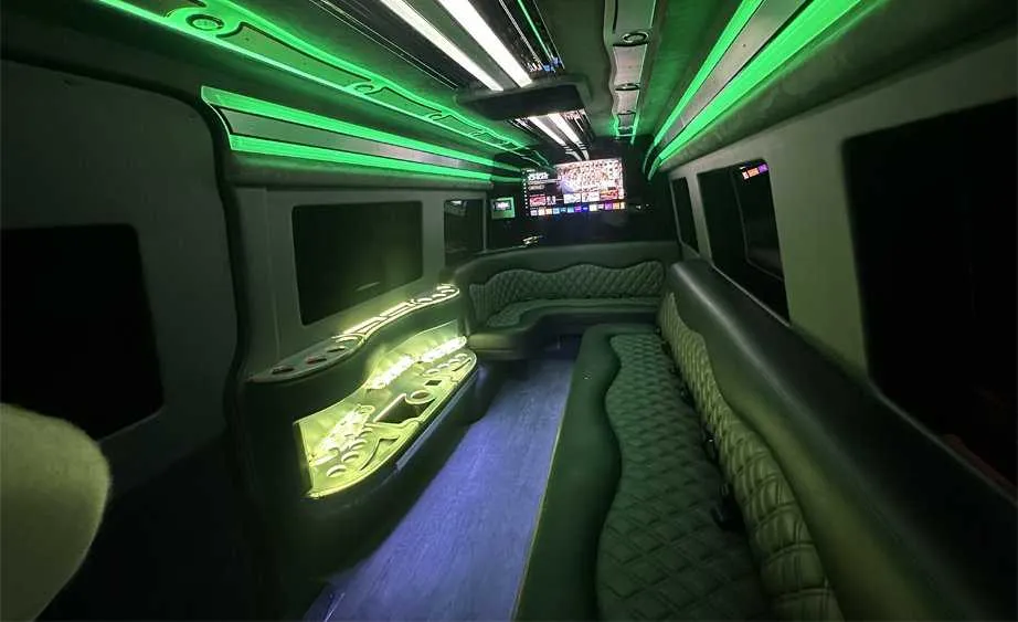 Mercedes Sprinter Limo interior, photo 4 for party bus rental in Kneeland, CA