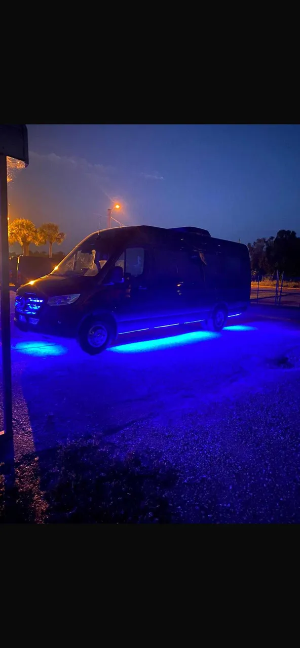 Black Mercedes Sprinter Van for minibus rental in Key Biscayne, FL