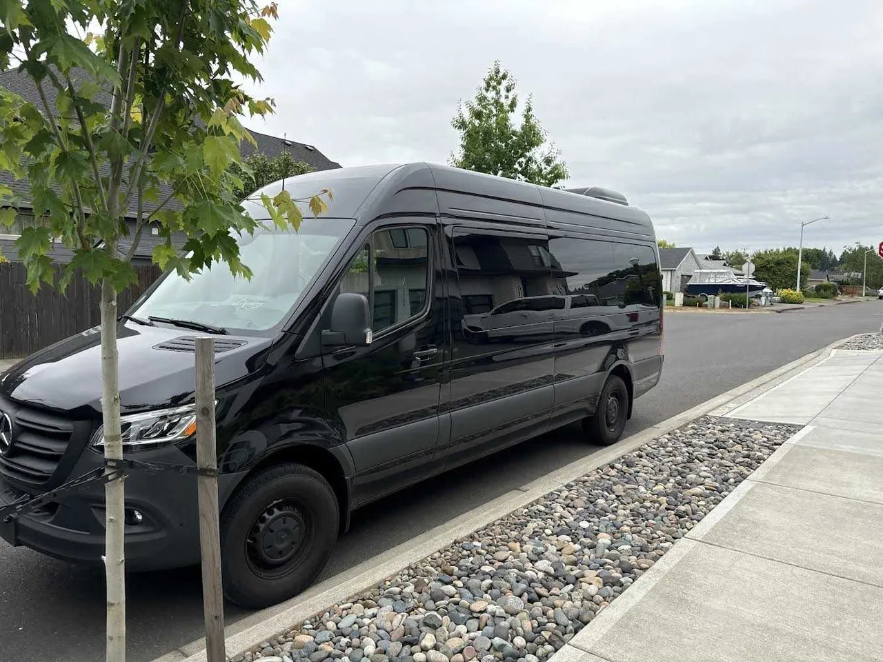 Black Mercedes Sprinter Van, photo 4 for mini coach rental in Idleyld Park, OR