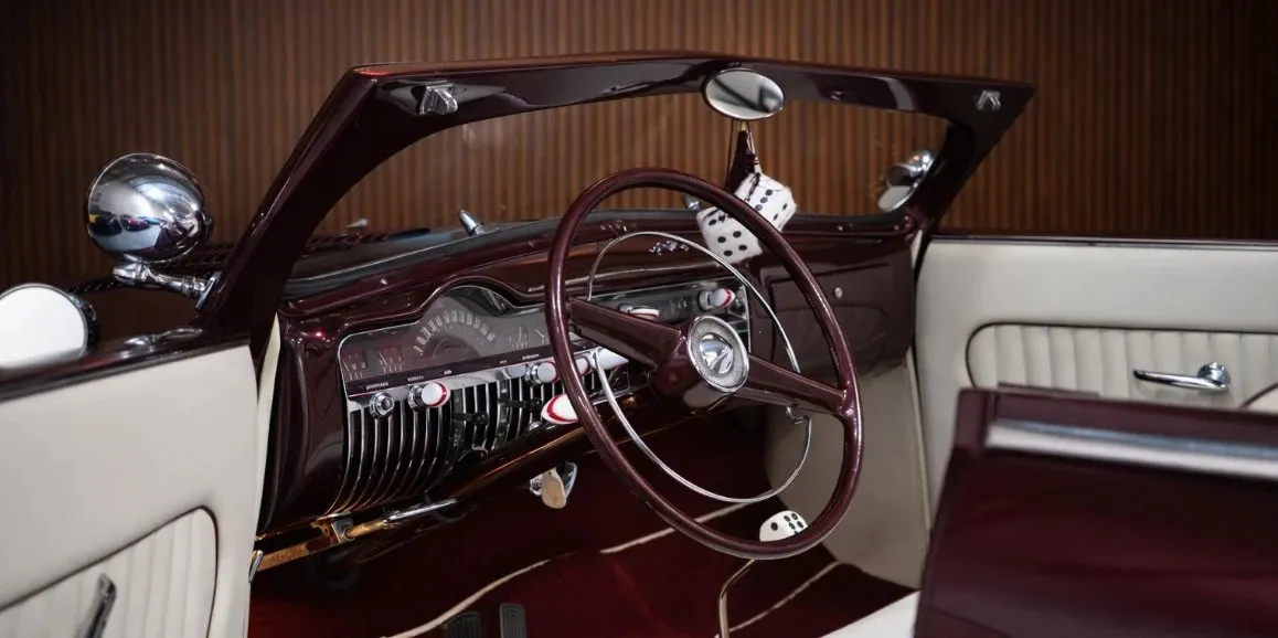 Mercury Lead Sled 1951 Vintage interior with convertible roof for wedding car rental Mercury Lead Sled 1951 Vintage interior with convertible roof for wedding car rental