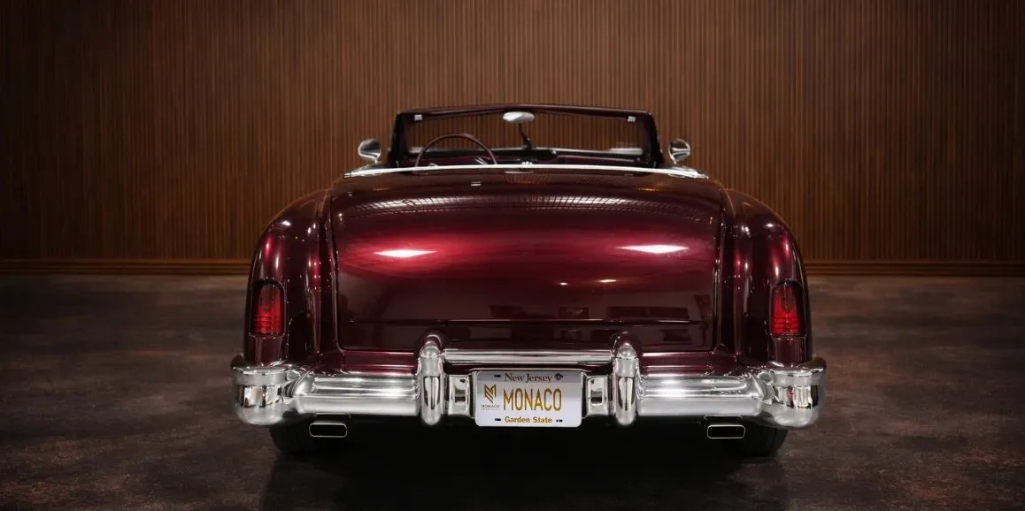 Red Mercury Lead Sled 1951 Vintage exterior with convertible roof, photo 4 for wedding car rental Red Mercury Lead Sled 1951 Vintage exterior with convertible roof, photo 4 for wedding car rental