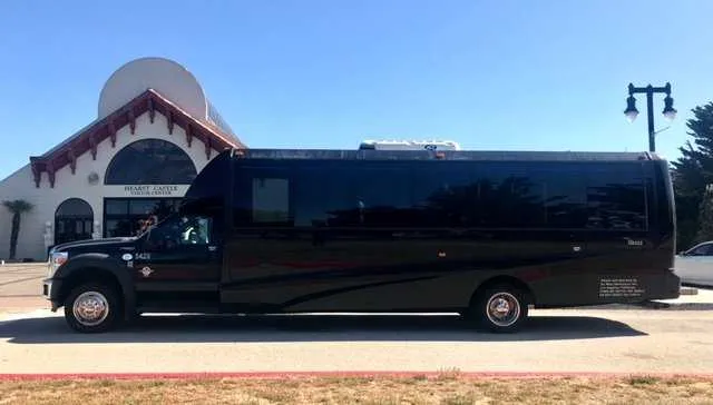 Black Mini Coach for minibus rental in Santa Fe Springs, CA