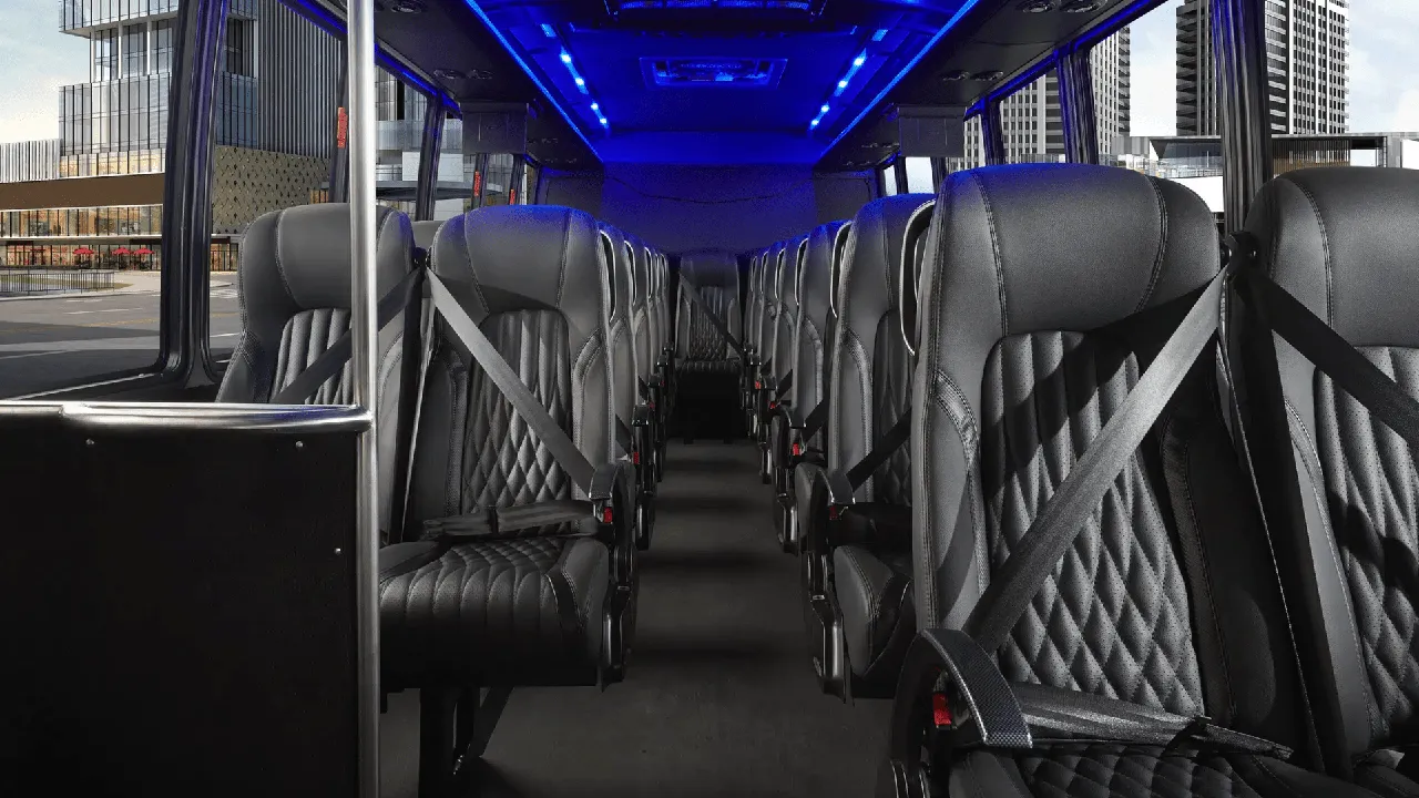Black Mini Coach for winery tour transport in Cayuga County, NY