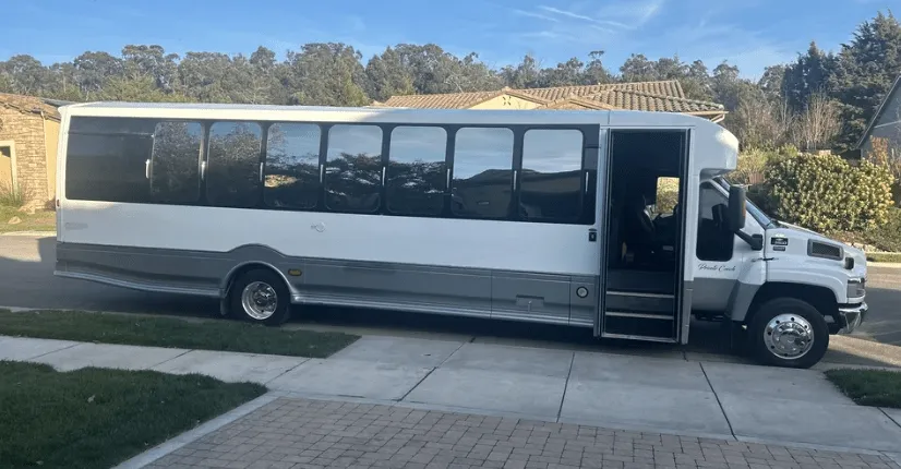 Silver Mini Coach for minibus rental in Paicines, CA