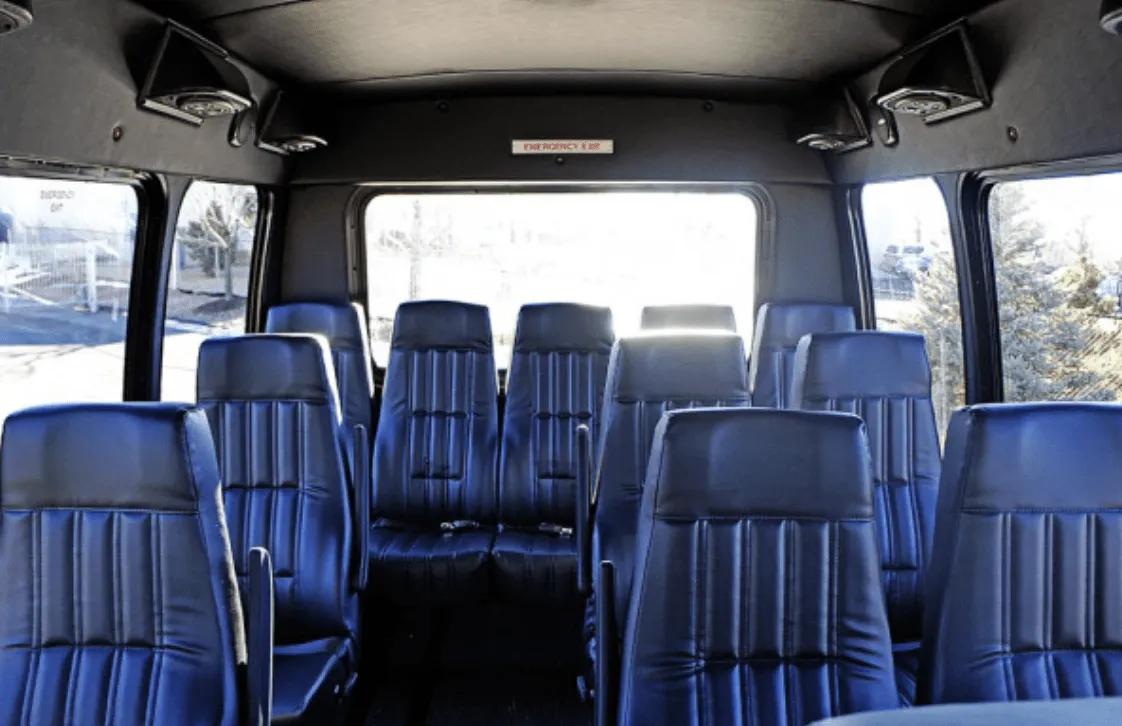 White Mini Coach for winery tour transport in St. Lawrence County, NY
